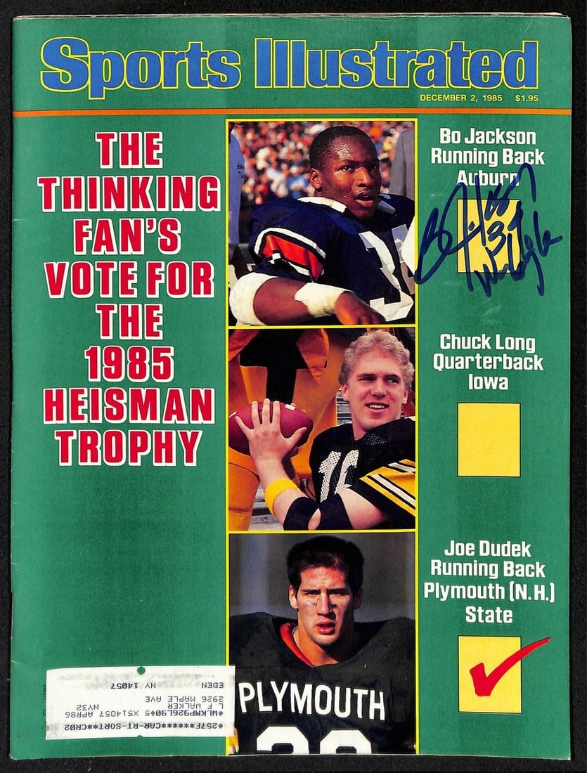 Bo Jackson Auburn Signed/ Inscr 12/ 2/ 1985 Sports Illustrated Magazine JSA 201185 (1 of 2)