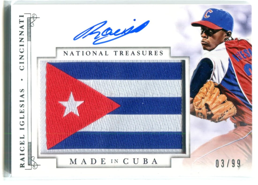 Raicel Iglesias Autographed Panini Card #3/ 99: Raicel Iglesias Autographed Panini Card #3/ 99 Raicel Iglesias Autographed Panini Card #3/99 - A unique collectible featuring the signature of Raicel Iglesias, a talented artist. This card is one of o