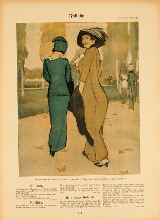 Simplicissimus 1913 By Marcello Dudovichfallobft On Linen Original (1 of 1)