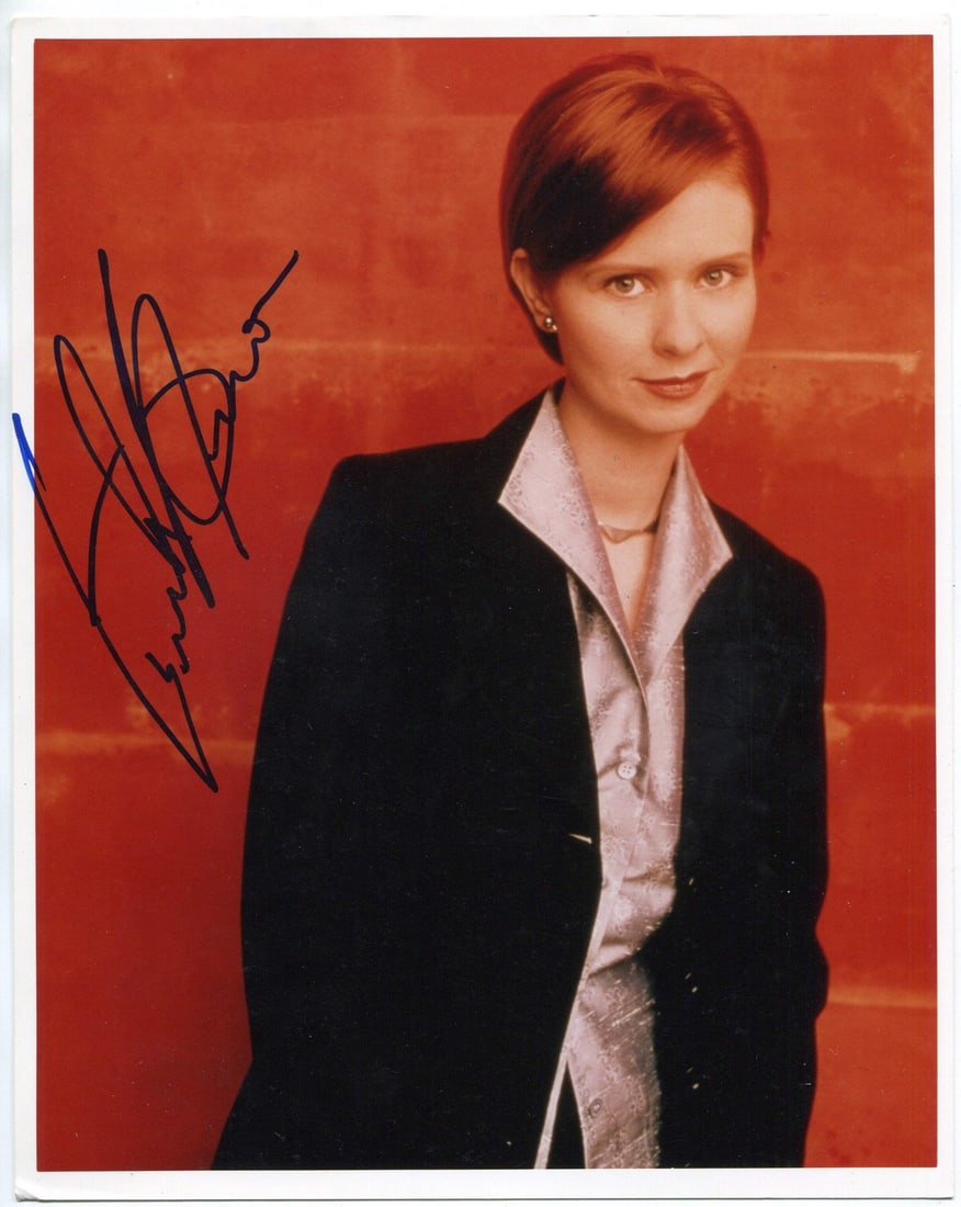 Cynthia Nixon Autographed Photo 8x10: Cynthia Nixon Autographed Photo 8x10 Item Specifics: Photo is signed in blue sharpie Item is authenticated by Rich Altman's , and will be accompanied with a COA from . Product Disclaimer: Not affiliat