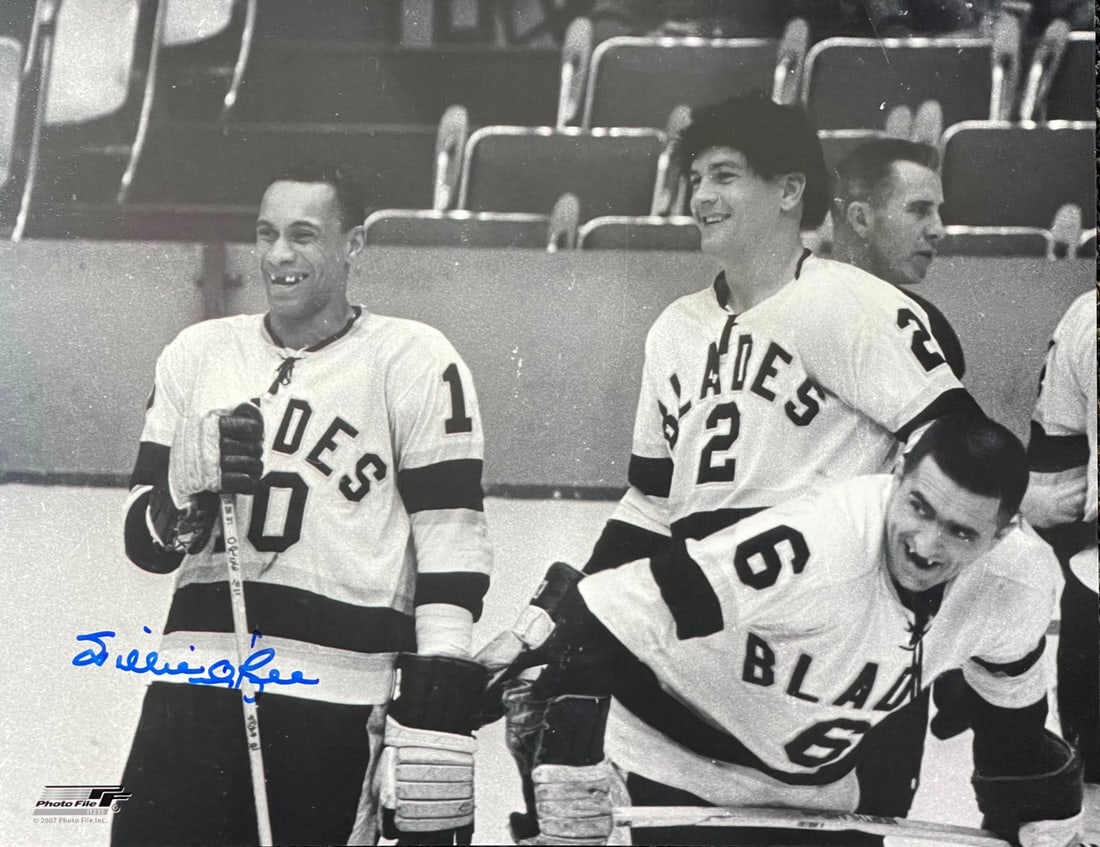 Willie O'Ree Autographed Los Angeles Blades 8x10 Hockey Photo (1 of 1)