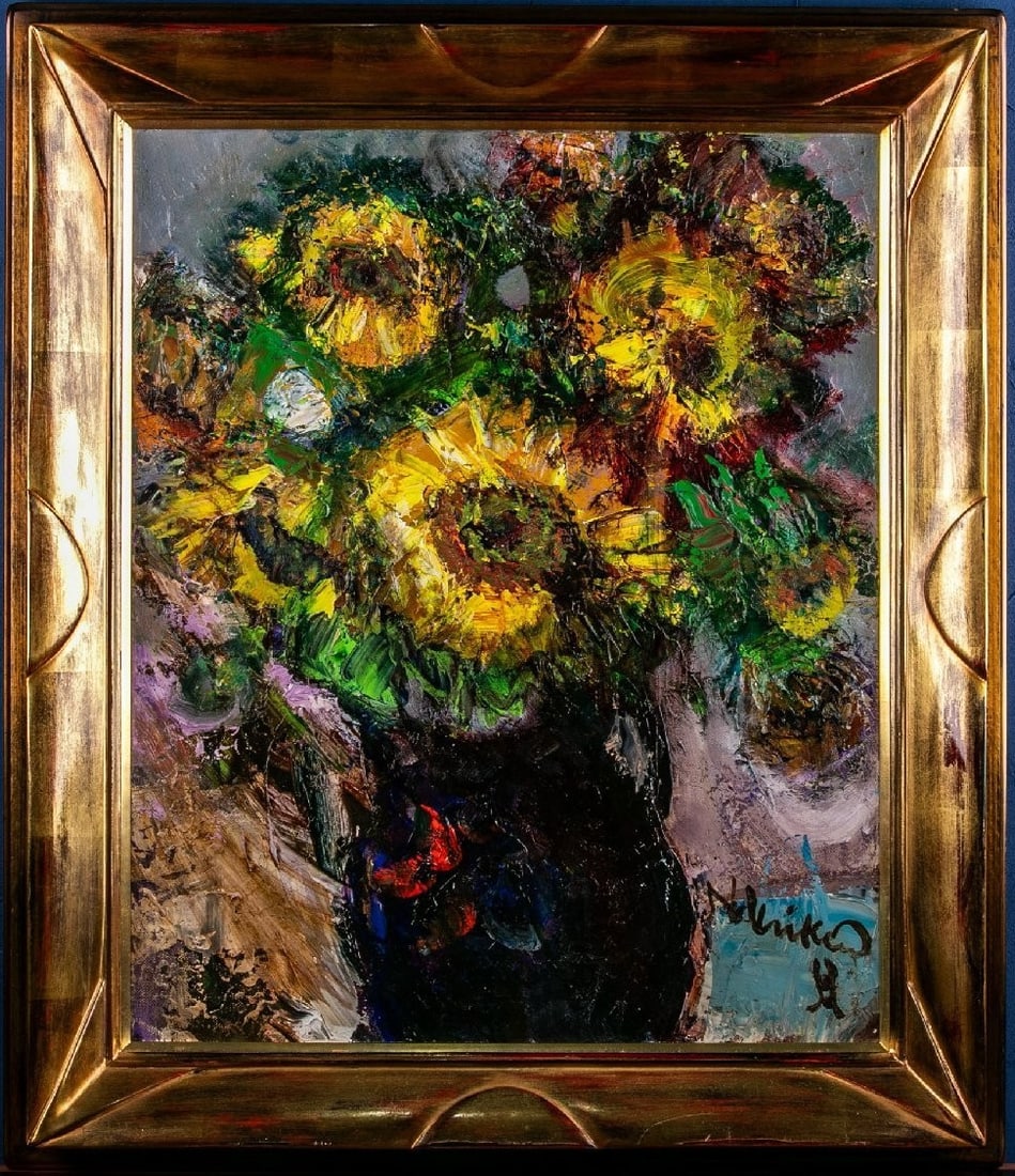 Tsukigata Nahiko Sunflowers Oil Painting F12 Japanese Modern Art Signed: Tsukigata Nahiko Sunflowers Oil Painting F12 Japanese Modern Art Signed Item Specifics: Artist: Nahiko Tsukigata Unit Of Sale: Single Piece Signed By: Nahiko Tsukigata Size: Medium Signed: Yes Materia