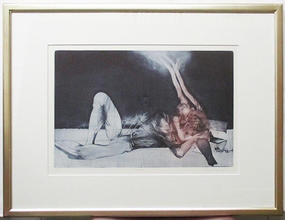 Karel Demel "La Tendresse" 1989 Etching Signed 37/ 40A Rare Czech Modern Art: Karel Demel "La Tendresse" 1989 Etching Signed 37/ 40A Rare Czech Modern Art Karel Demel's "La Tendresse" etching, created in 1989, showcases the artist's unique style with its abstract features. This