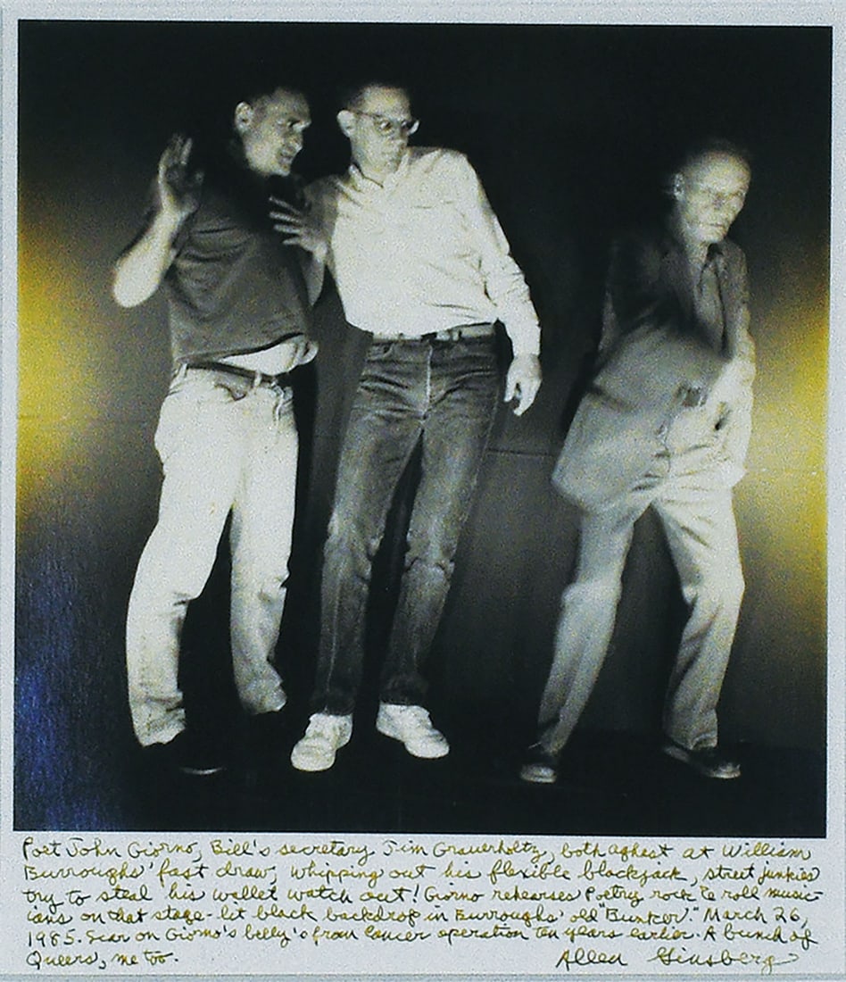 Gelatin silver print signed photograph original allen framed by Ginsberg: Gelatin silver print signed photograph original allen framed by Ginsberg Signed by Allen Ginsberg, this gelatin silver print photograph showcases the artist's unique style in Japanese Modern Art. The 
