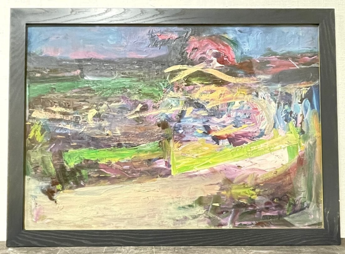 Vlado Ondrej Large Abstract Oil Painting Impasto Landscape Signed F30 Slovakia (1 of 8)