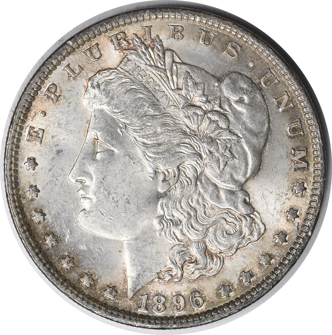 1896 Morgan Silver Dollar Choice BU Toned Uncertified (1 of 2)