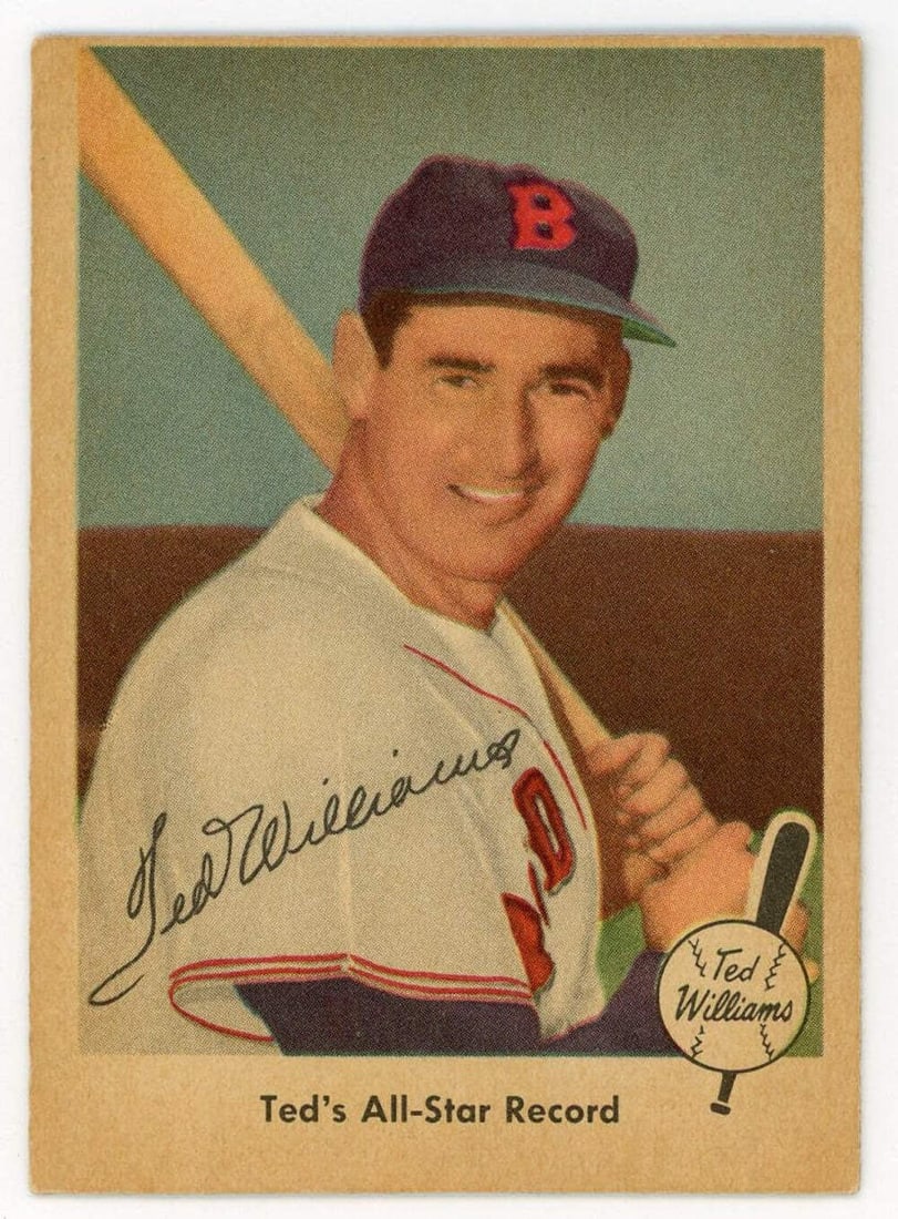 Ted Williams 1959 Fleer Baseball Card #63 Ted's All-Star Record (1 of 2)