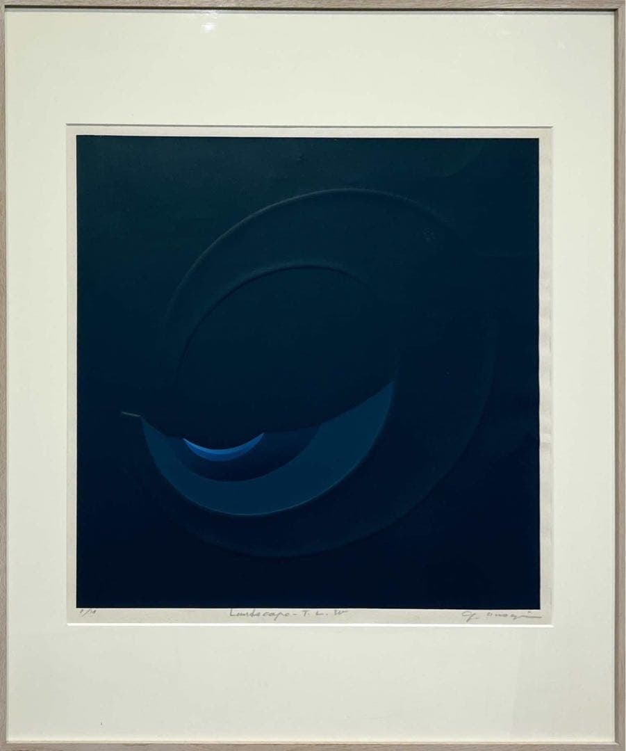 Gaku Onogi Silkscreen 1974 Landscape Abstract Blue Signed 3/ 13 Rare: Gaku Onogi Silkscreen 1974 Landscape Abstract Blue Signed 3/ 13 Rare Item Specifics: Unit Of Sale: Single Piece Artist: Gaku Onogi Signed By: Gaku Onogi Size: Medium Signed: Yes Material: Paper Framin