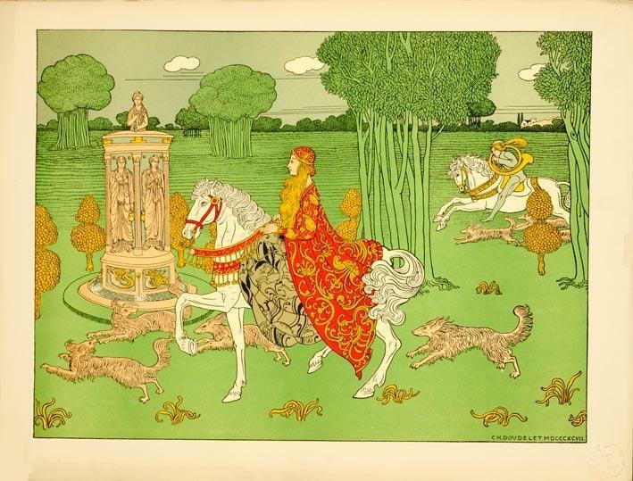 Original Vintage French Poster La Chatelaine Doudelet Estampe Moderne 1897: Original Vintage French Poster La Chatelaine Doudelet Estampe Moderne 1897 Original Vintage French Poster La Chatelaine Doudelet Estampe Moderne features an Art Nouveau design from 1897, showcasing a 