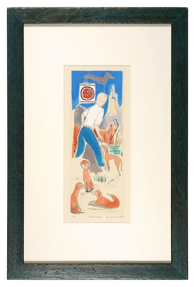 Yamamoto Yoko September Hand Colored Etching 1990 Signed A P Framed Print (1 of 1)