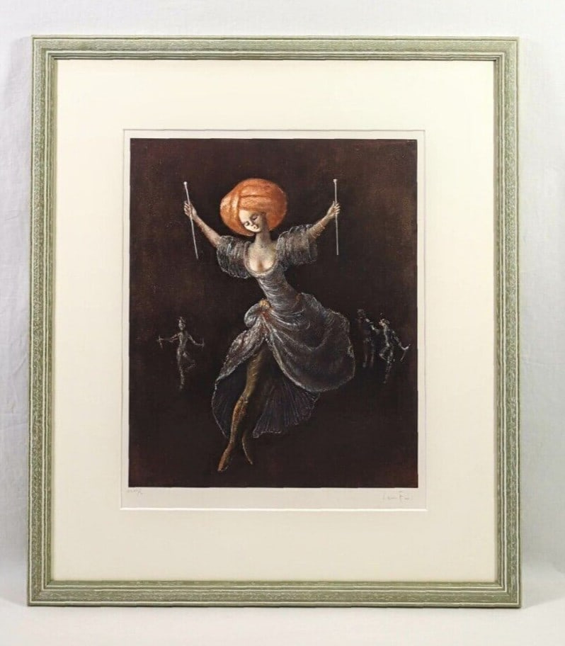 Leonor Fini 1982 ED50 Original Lithograph "Woman" Signed Framed Eroticism (1 of 10)