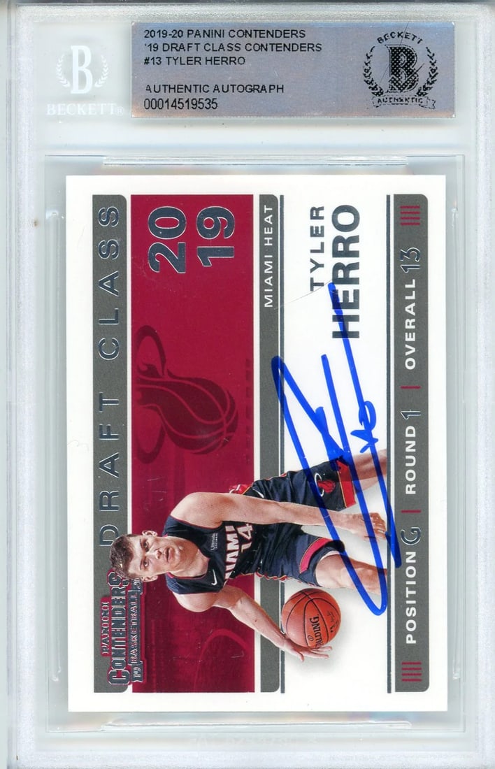 Rookie autographed by class of contenders from panini draft 2019-20 herro (1 of 2)