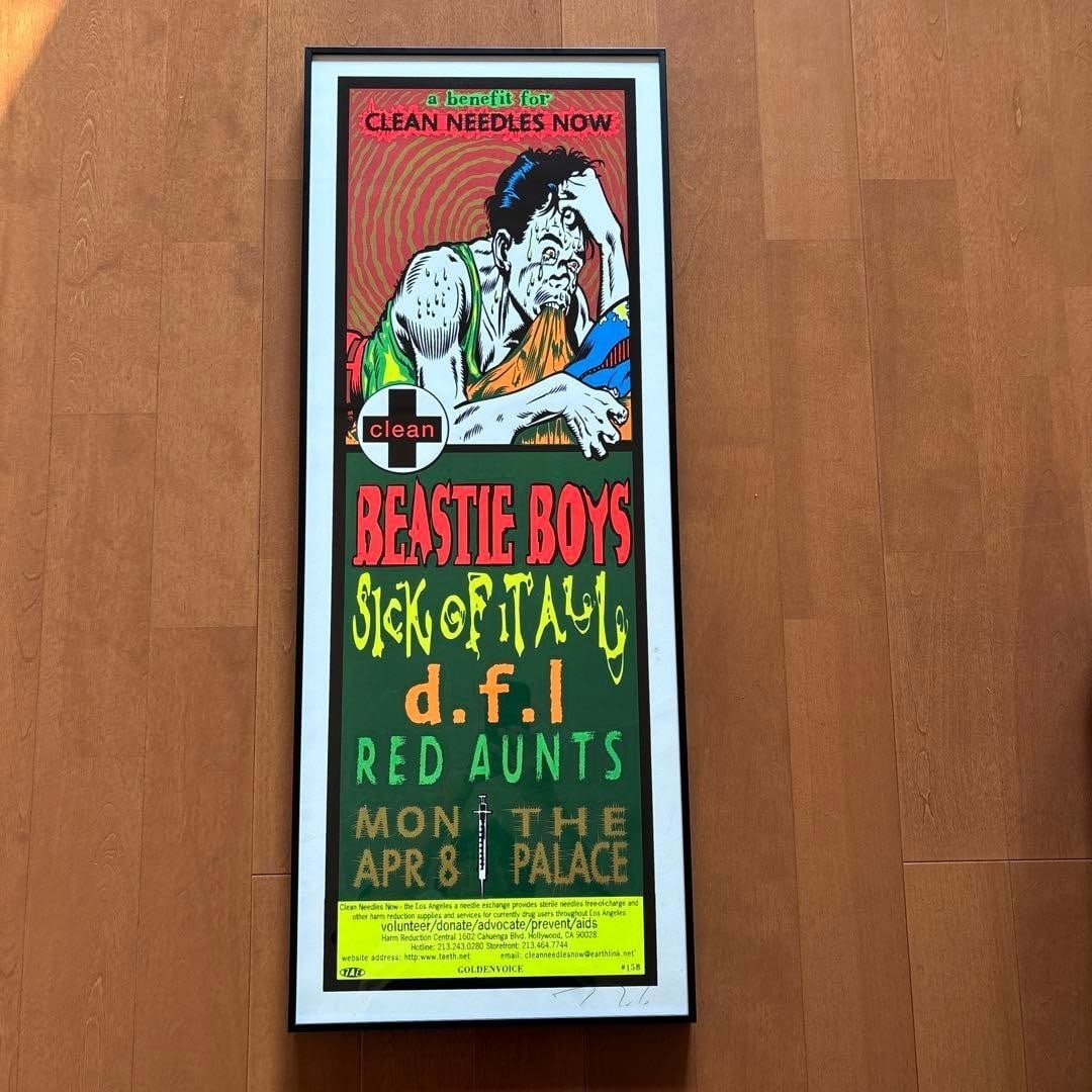 BOYS BEASTIE TAZ 90'S SILKSCREEN POSTER: BOYS BEASTIE TAZ 90'S SILKSCREEN POSTER Medium-sized poster featuring the iconic Beastie Boys design, created using 90's silk screen printing techniques. This original print showcases the band's uniqu