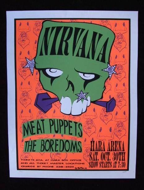 1993 NIRVANA/ HARA ARENA Silkscreen Poster 218/ 267 First Edition (1 of 8)