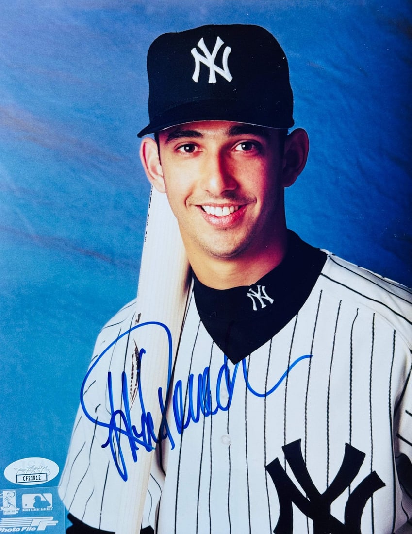 Yankees Photo 8x10 Posada Autographed By Jsa: Yankees Photo 8x10 Posada Autographed By Jsa Item Specifics: Brand: James Spence Authentication (JSA) Jorge Posada Autographed 8x10 Photo-New York Yankees.Signed in blue sharpie across the front of