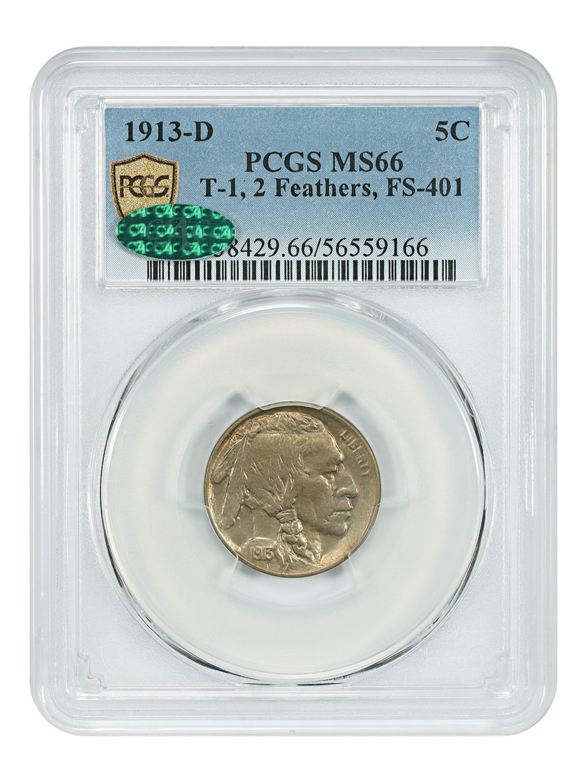 MS66 PCGS CAC FEATHERS 2 FS 401 T 1 BUFFALO NICKEL (1 of 5)