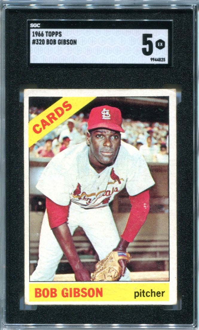 Bob Gibson 1966 Topps #320 SGC 5 Card: Bob Gibson 1966 Topps #320 SGC 5 Card Item Specifics: Bob Gibson 1966 Topps #320 SGC 5 Card Product Disclaimer: Not affiliated with any team or league. Signatures are unverified unless a certificate i