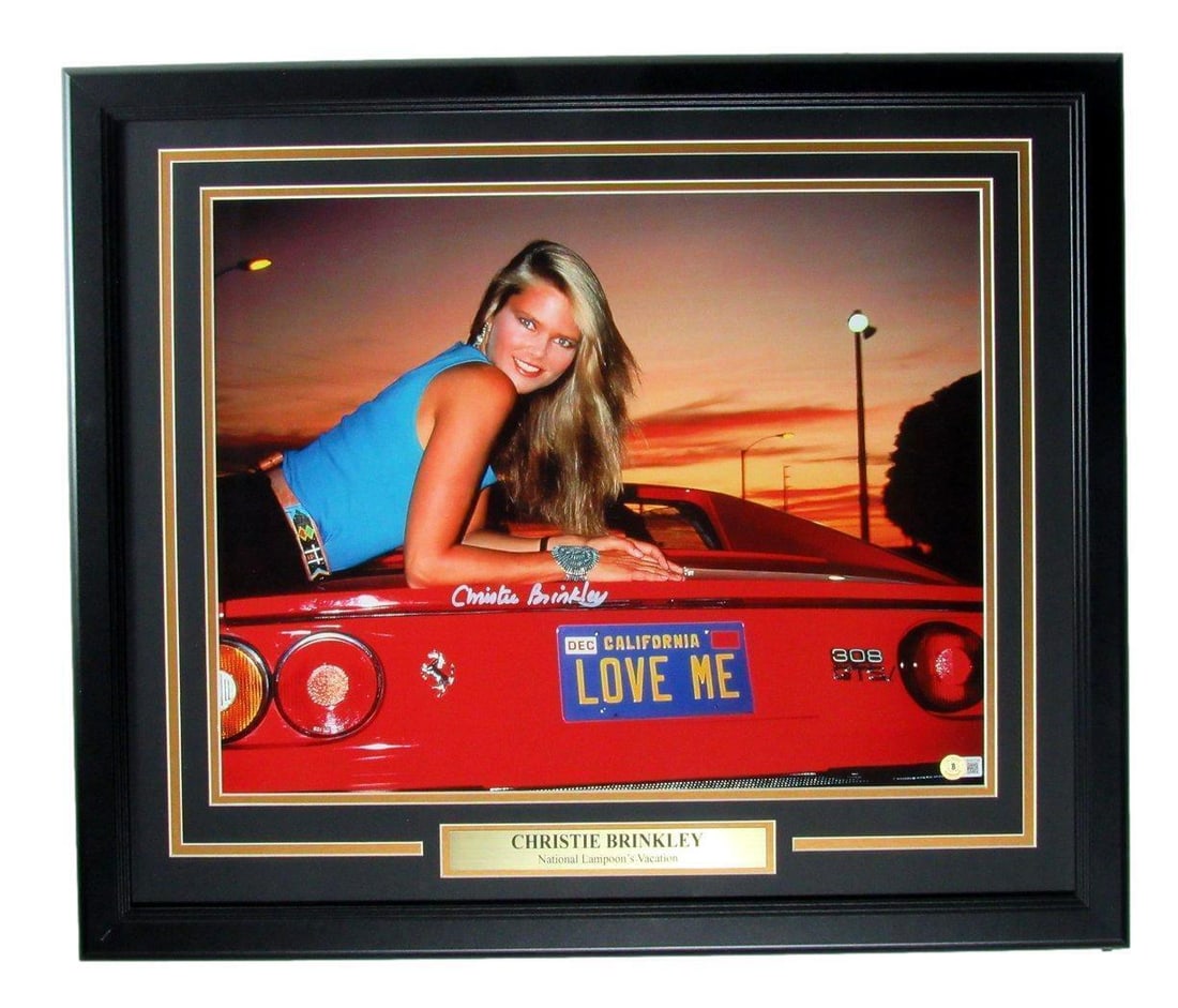 Christie Brinkley Autographed 16x20 Photo "Vacation" Framed Beckett: Christie Brinkley Autographed 16x20 Photo "Vacation" Framed Beckett Item Specifics: Autograph Authentication: BAS/Beckett Industry: Movies Original/Reproduction: Original Sport: Entertainment/Other Or