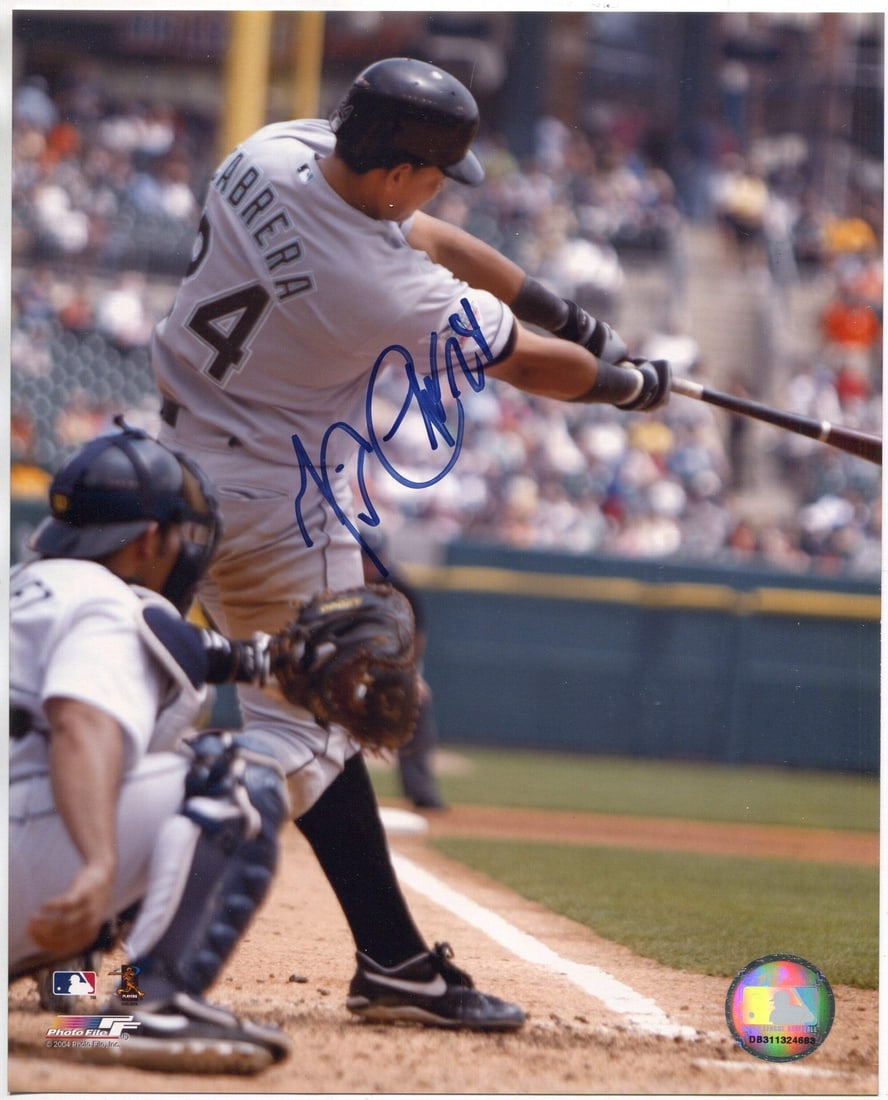 Miguel Cabrera Autographed 8x10 Photo: Miguel Cabrera Autographed 8x10 Photo Item Specifics: Miguel Cabrera Autographed Florida Marlins 8x10 Photo Signed in blue sharpie across the front of the photo Autograph is authenticated by , and wil
