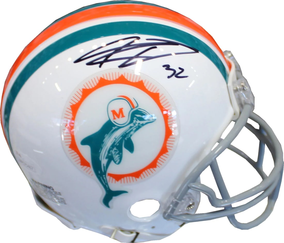 Kenyan Drake Autographed Dolphins Throwback Mini Helmet (JSA): Kenyan Drake Autographed Dolphins Throwback Mini Helmet (JSA) Item Specifics: Brand: James Spence Authentication (JSA) Kenyan Drake Autographed Dolphins Throwback Mini Helmet Signed in black sharpie a
