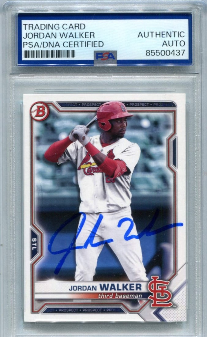 Jordan Walker 2022 Bowman #BD-187 Auto Authentic Card: Jordan Walker 2022 Bowman #BD-187 Auto Authentic Card Item Specifics: Brand: Bowman Jordan Walker 2022 Bowman #BD-187 Auto Authentic Card This card is signed in blue sharpie and authenticated by PSA.P