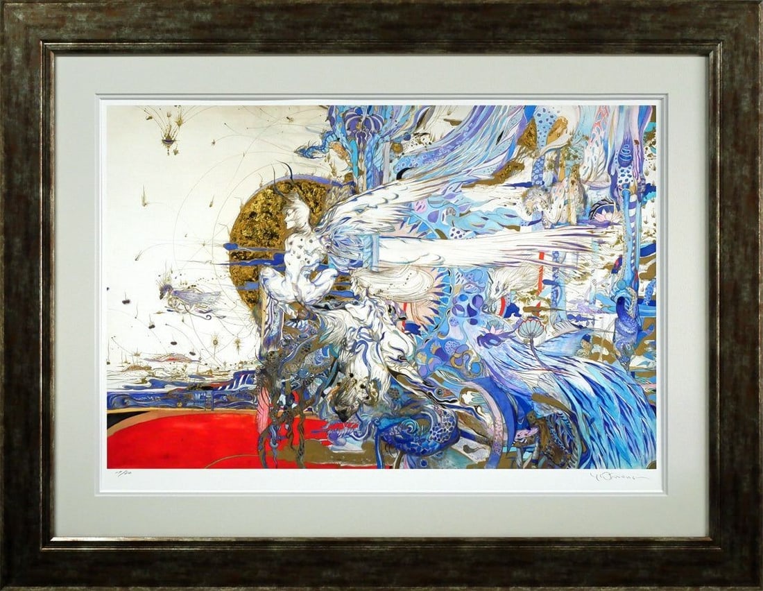 Yoshitaka Amano "Hiten V Deluxe" Giclee Print, Limited to 80, Signed: Yoshitaka Amano "Hiten V Deluxe" Giclee Print, Limited to 80, Signed Signed by renowned artist Yoshitaka Amano, this limited edition giclee print features the striking image "Hiten V Deluxe". With onl