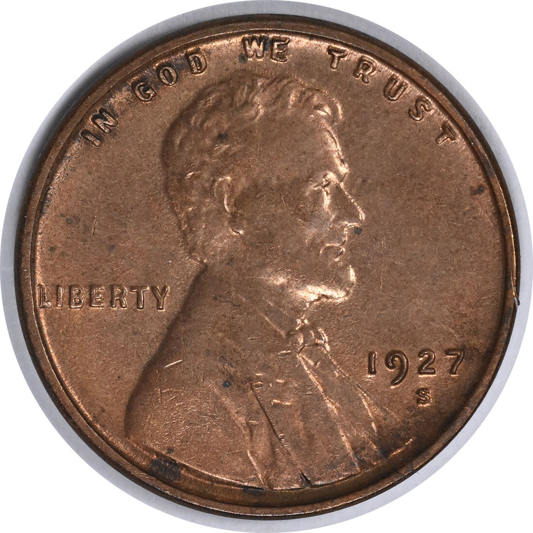 Lincoln Cent 1927-S Choice Bu+ Uncertified: Lincoln Cent 1927-S Choice Bu+ Uncertified The 1927-S Lincoln Cent, Choice Bu+ Uncertified, showcases the iconic design of Abraham Lincoln on its copper surface. This circulated coin features a
