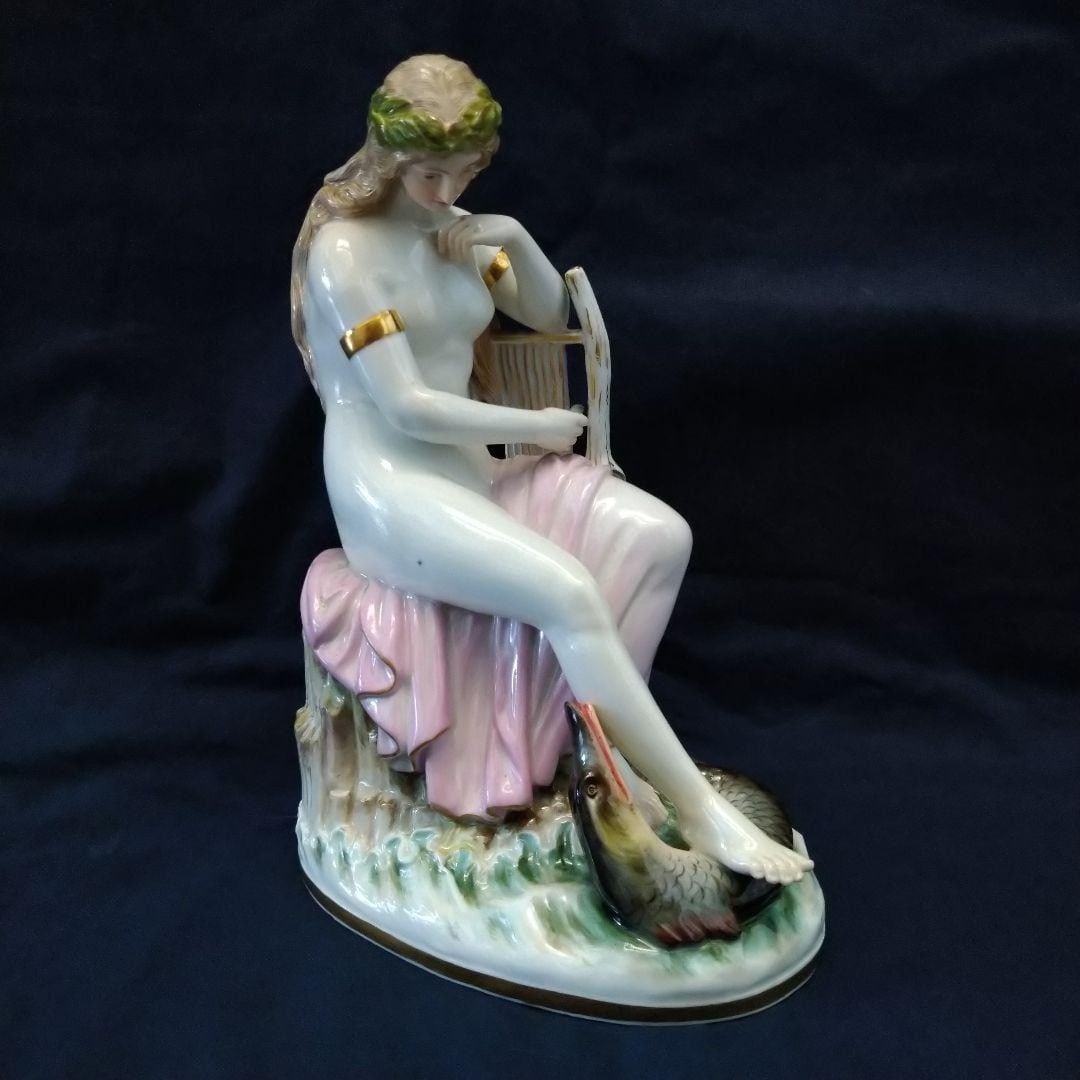 Meissen German Antique Sculpture Rare Collectible Porcelain Figurine Loreley Art Collectible (1 of 15)