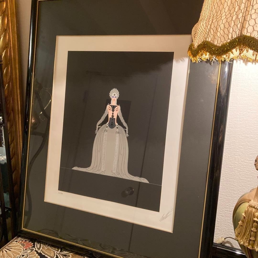 ERTE Serigraph Lithograph 24/ 300 Framed Signed Art Deco Collectible Vintage Art (1 of 4)