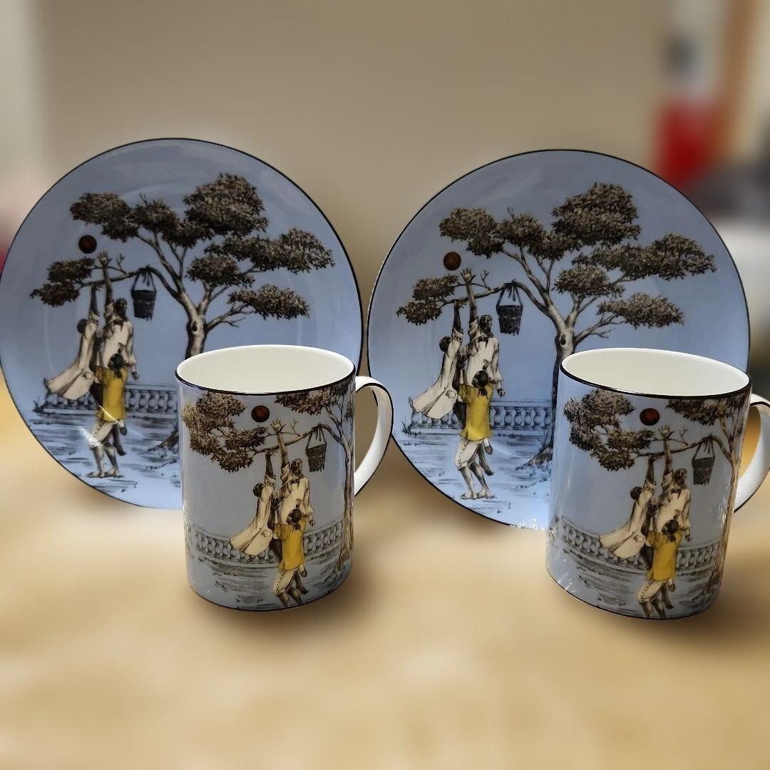 Collectible tableware plate set mug toile harlem bridges sheila wedgwood: Collectible tableware plate set mug toile harlem bridges sheila wedgwood The Sheila Wedgwood collection features beautiful floral designs, including fruits, on this stunning tableware plate set. This 