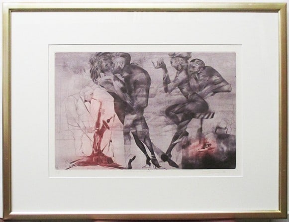 Karel Demel Engraving Les Pauvres du Petit Ratin Signed 1989 Czech Art: Karel Demel Engraving Les Pauvres du Petit Ratin Signed 1989 Czech Art Karel Demel's Les Pauvres du Petit Ratin, created in 1989, showcases the artist's mastery of surrealism. This medium-sized etchin
