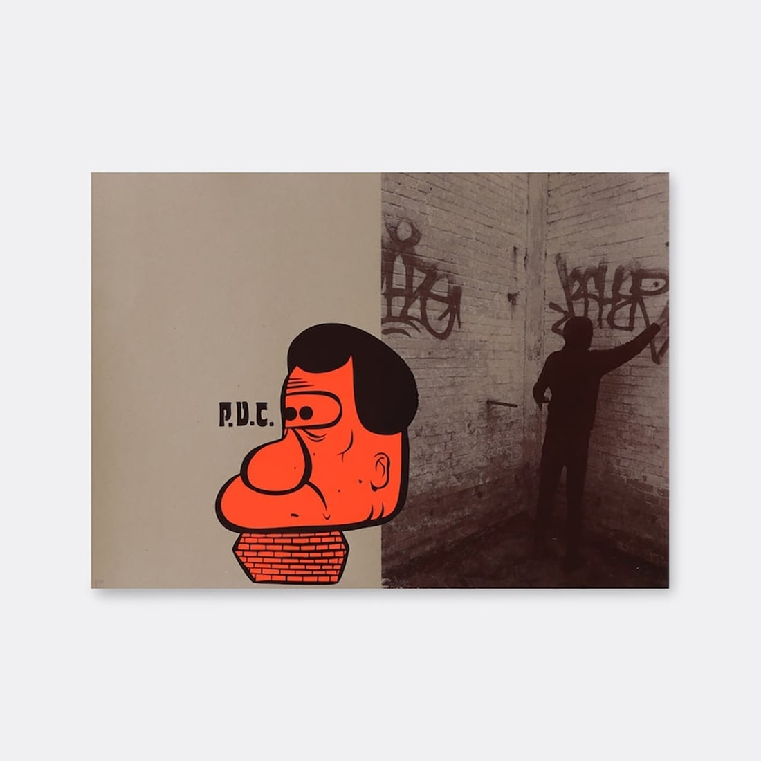 Barry McGee Silkscreen Print Recycle Series "UNTITLED 2" Edition of 50, Autograp (1 of 4)