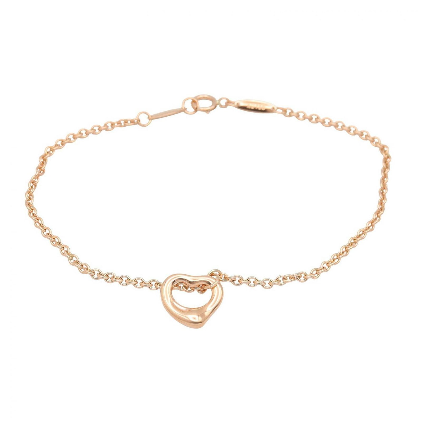 Pink Gold 18K Tiffany Charm Bracelet: Pink Gold 18K Tiffany Charm Bracelet Pink Gold 18K Tiffany Charm Bracelet - A delicate, 18cm charm bracelet crafted from high-quality pink gold (18K), featuring a subtle shine and elegant design. The