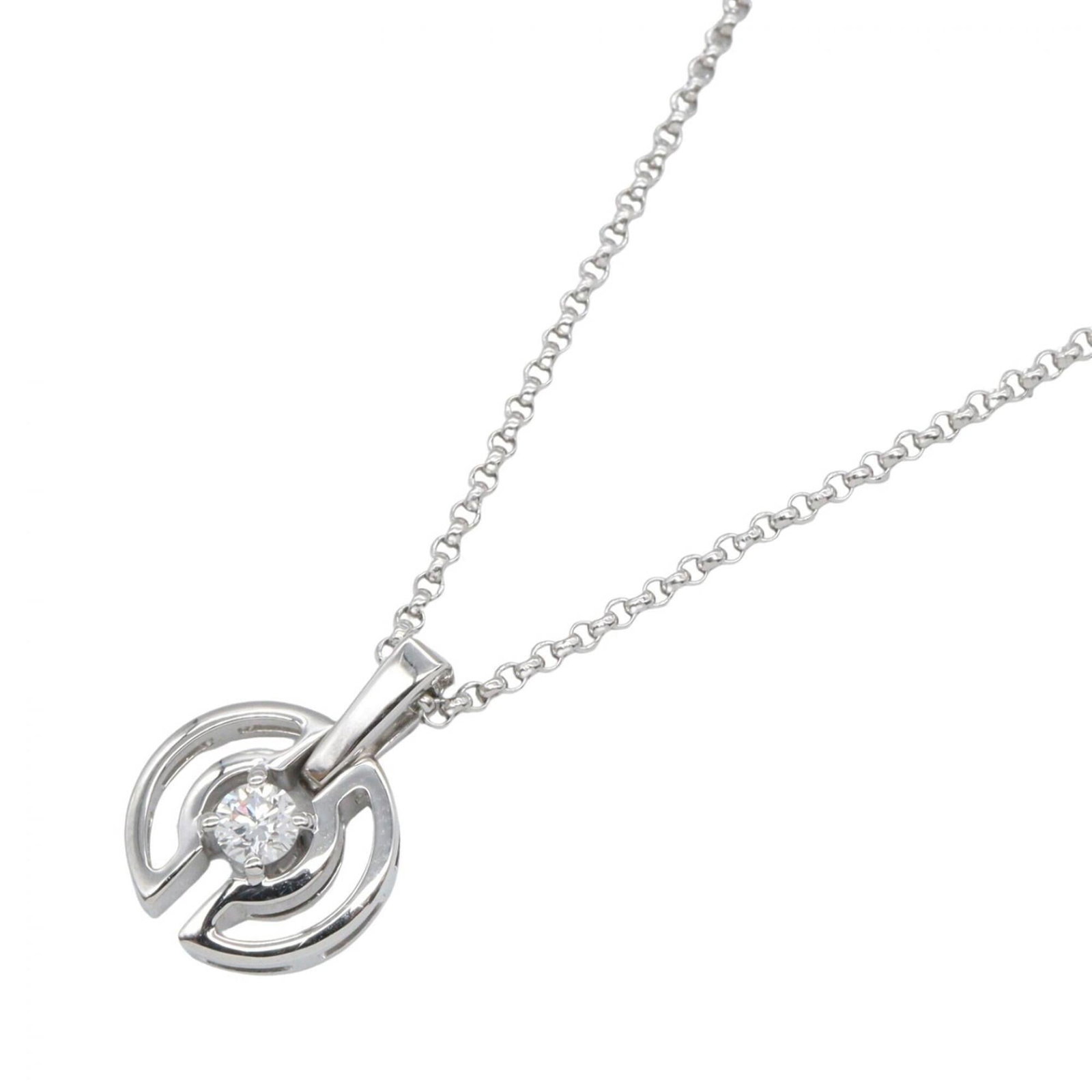 Diamond Women's 18Kwg White Gold Necklace 1Pd Jewelry Parentesi Bvlgari Silver Tone Clear: Diamond Women's 18Kwg White Gold Necklace 1Pd Jewelry Parentesi Bvlgari Silver Tone Clear The Bvlgari Diamond Women's 18K White Gold Necklace boasts a stunning clear diamond pendant, set in a silver