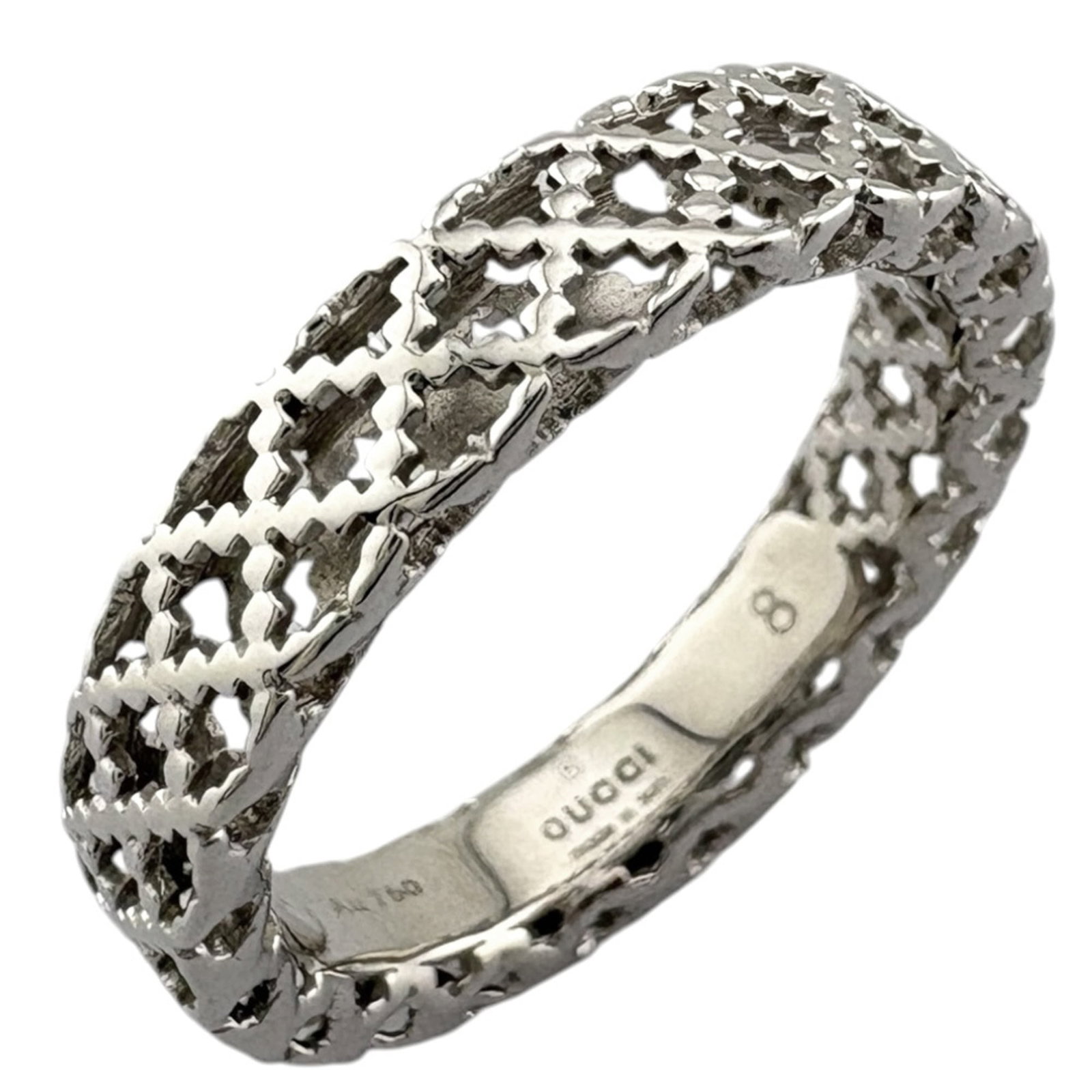 White Gold 18K Band Ring Gucci: White Gold 18K Band Ring Gucci White Gold 18K Band Ring Gucci - A luxurious 18k white gold band ring from the iconic Italian fashion house, featuring a sleek and sophisticated design. This like-new co