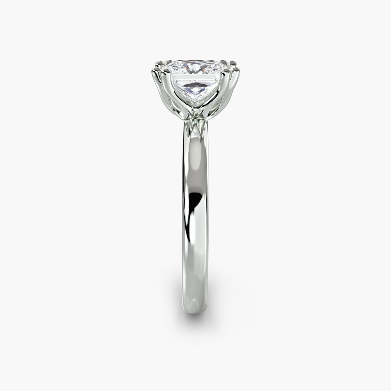 Solitaire Princess 950 Platinum Ring Setting - 3
