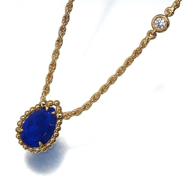 Boucheron Necklace Lapis Lazuli Diamond Serpent Boheme Small 18K Yg (1 of 5)