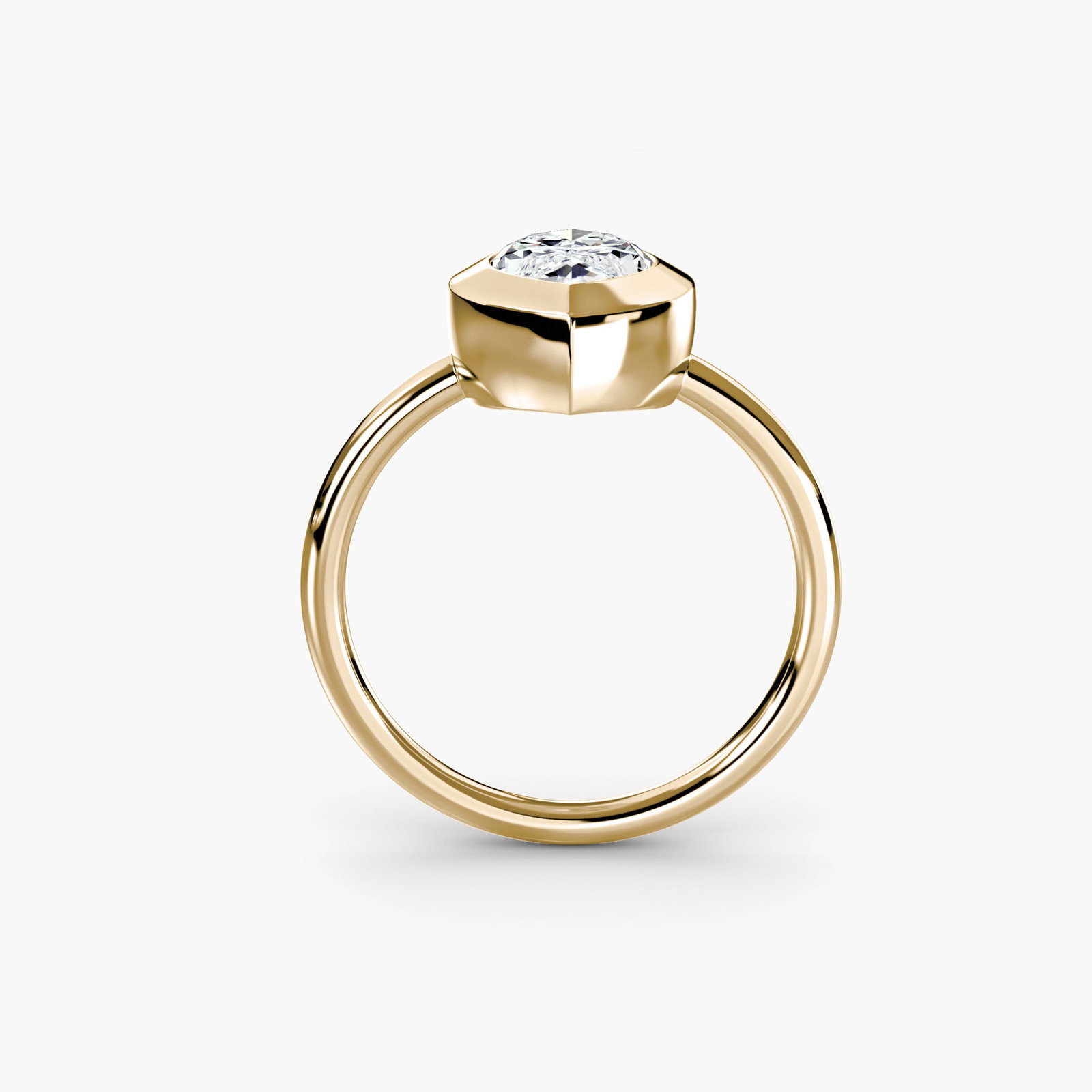 Solitaire Marquise 14Kt Yellow Gold Ring Setting: Solitaire Marquise 14Kt Yellow Gold Ring Setting Marquise cut diamonds are known for their unique, elongated shape, and this 14Kt yellow gold setting showcases that style perfectly. With a sleek band