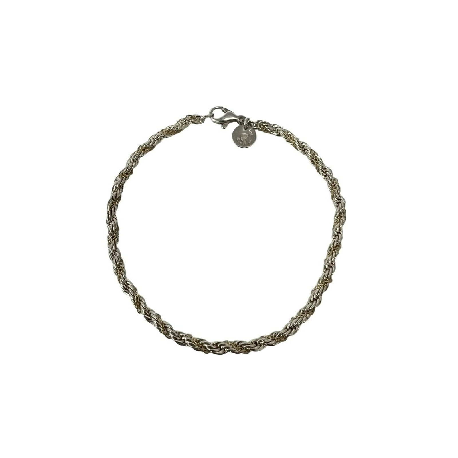 Tiffany Charm Bracelet Silver 925 Yellow Gold (18K): Tiffany Charm Bracelet Silver 925 Yellow Gold (18K) Silver 925 Yellow Gold (18K) charm bracelet from Tiffany, featuring a classic design with subtle signs of wear. Traces of usage and minor scratches 
