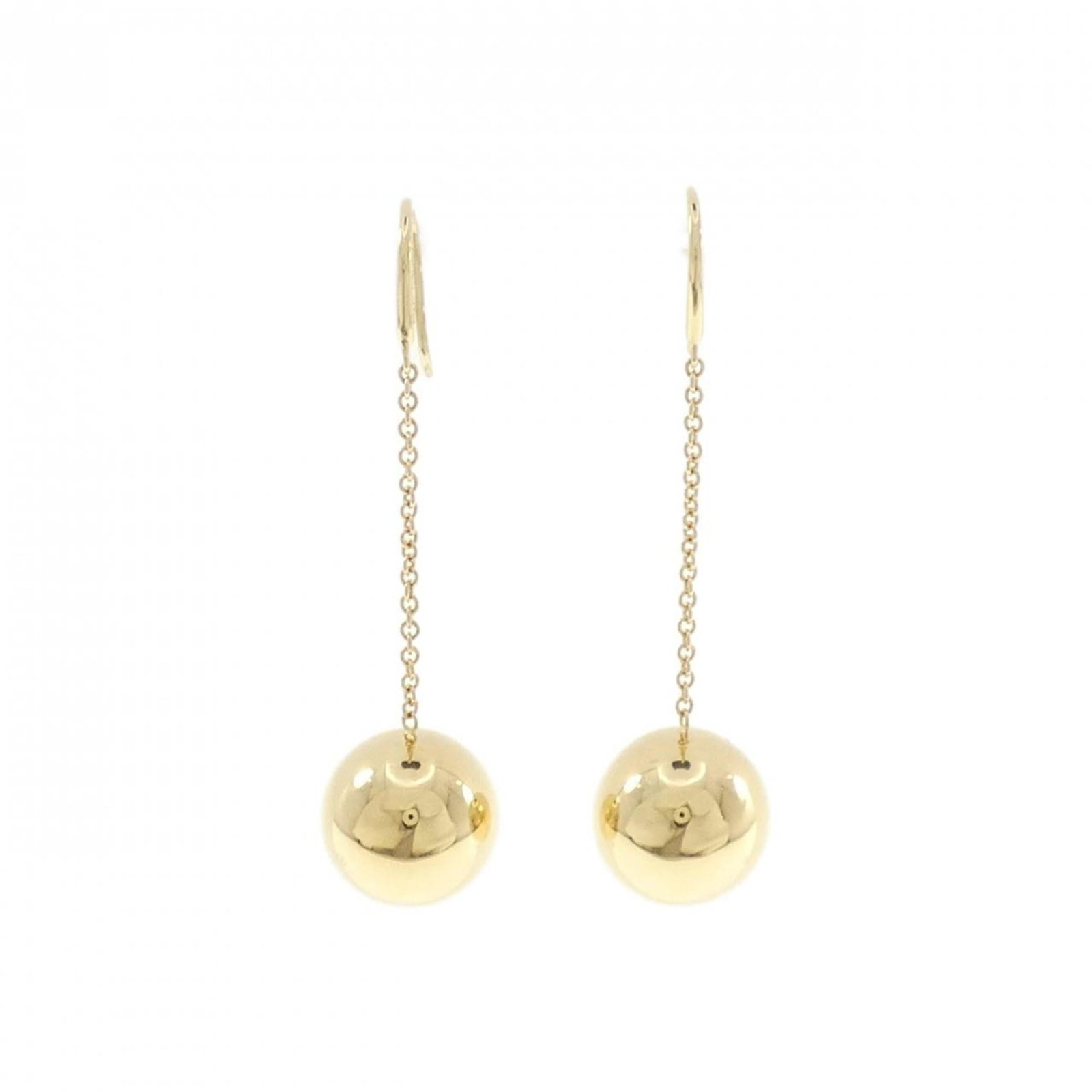 Yellow Gold Tiffany Drop Earrings 18K: Yellow Gold Tiffany Drop Earrings 18K Yellow Gold Tiffany Drop Earrings 18K are elegant, 42.40mm drop earrings crafted from high-quality 18K yellow gold. With a subtle weight of 8.7g, these earrings s