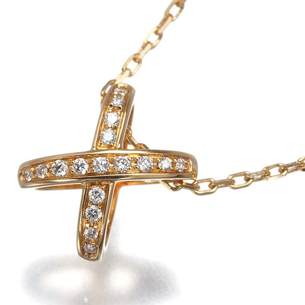 Diamond Necklace 750 18K Rose Gold Liens Chaumet: Diamond Necklace 750 18K Rose Gold Liens Chaumet 750 18K Rose Gold Liens Chaumet Diamond Necklace boasts a stunning natural diamond pendant set in exquisite 18k rose gold. The elegant design showcases