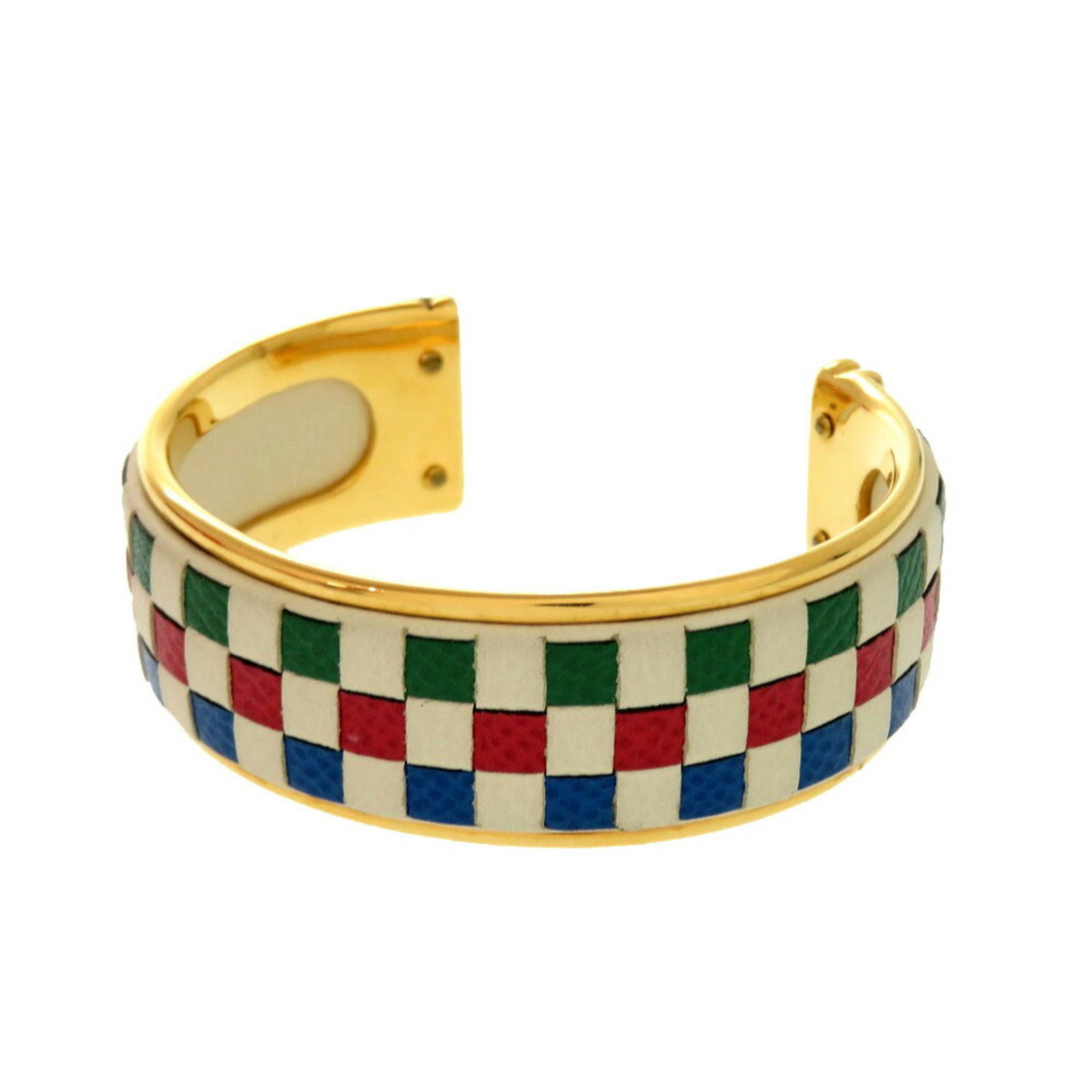 Metal leather bangle Hermes - 2