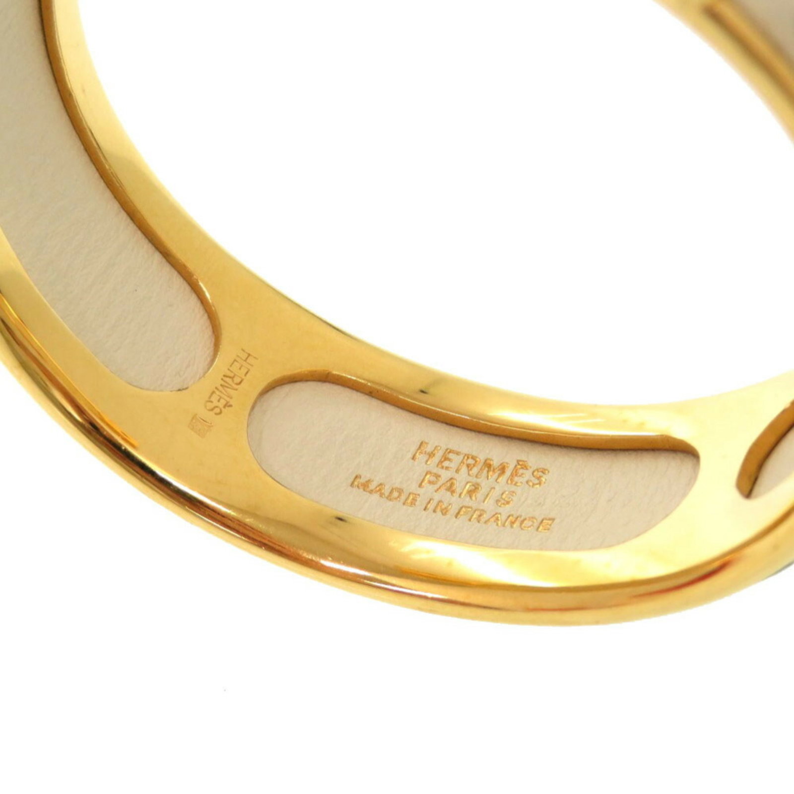 Metal leather bangle Hermes - 4