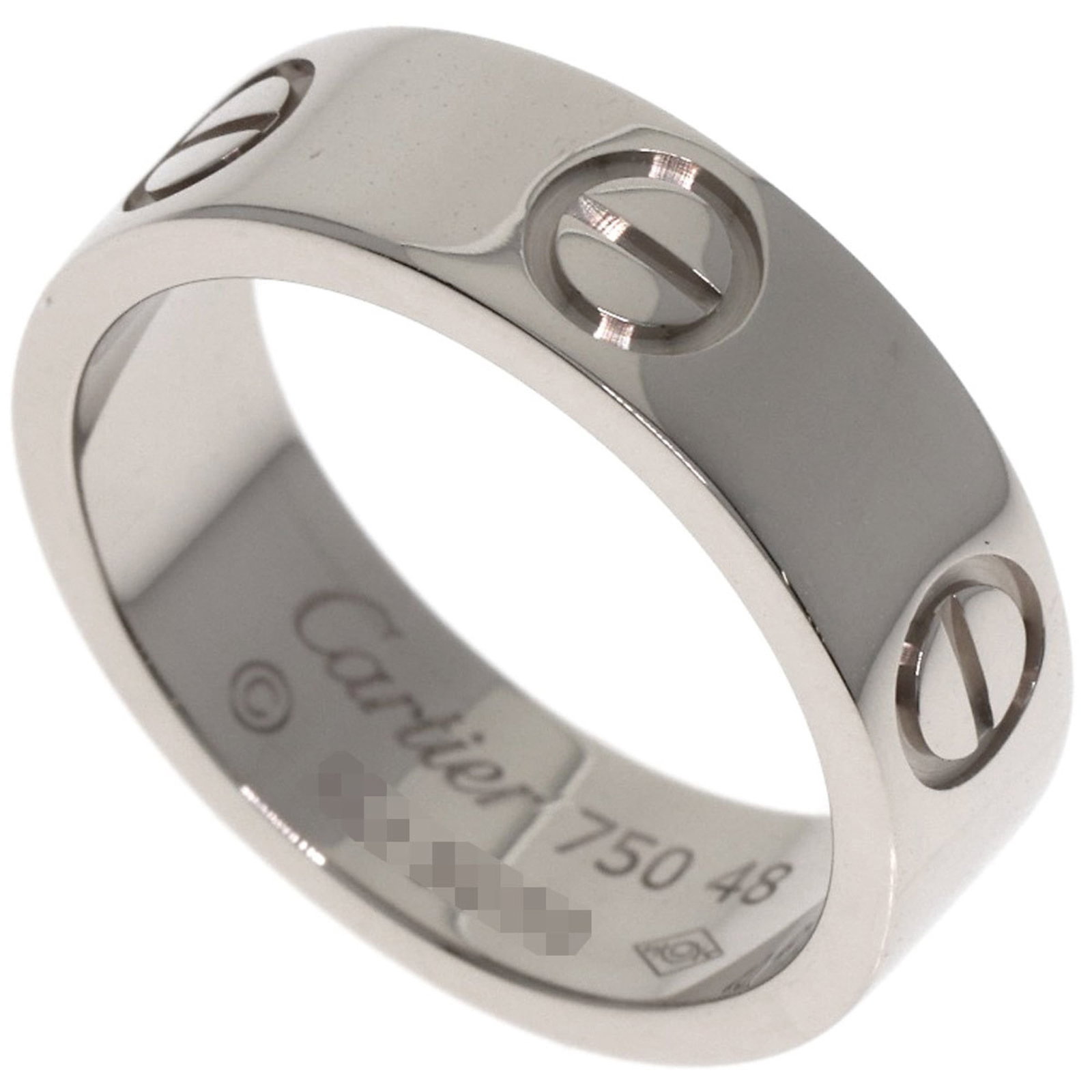 White Gold Cartier Band Ring 18K: White Gold Cartier Band Ring 18K 18K White Gold Cartier Band Ring, a refined and elegant design. This women's band ring features a classic style with a subtle sophistication, crafted from high-quality