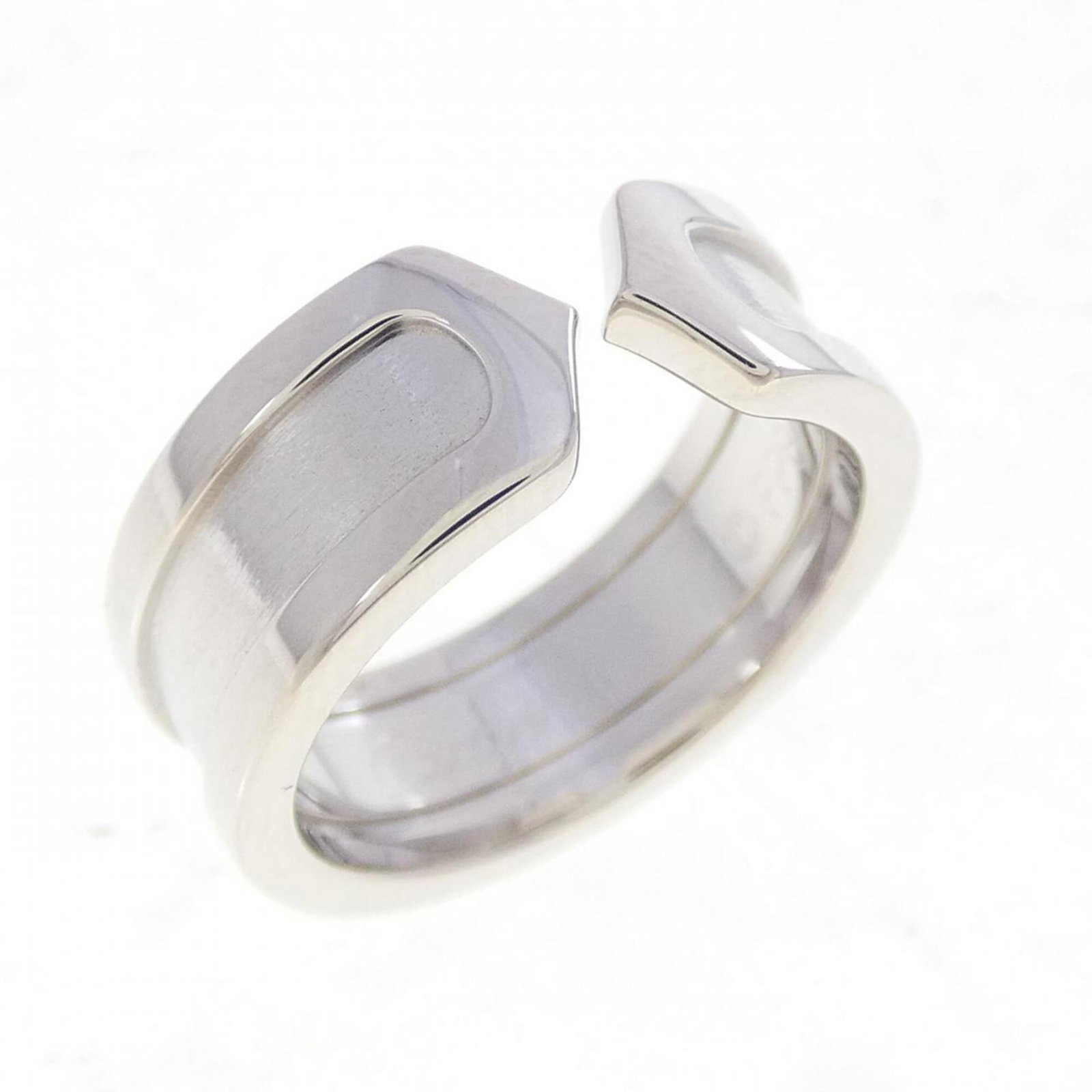 White Gold Cartier Band Ring 18K: White Gold Cartier Band Ring 18K 18K White Gold Cartier Band Ring for Women, Size 4. This stunning ring boasts the iconic design of Cartier's band style, crafted from high-quality white gold with a
