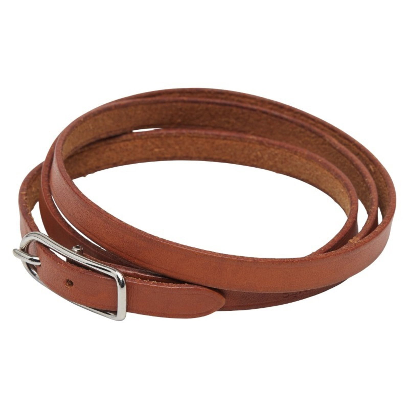 Hermes Charm Bracelet Leather: Hermes Charm Bracelet Leather Brown leather charm bracelet from Hermes, measuring 20.5cm in length, with visible traces of usage and minor scratches. This used item shows signs of wear but remains