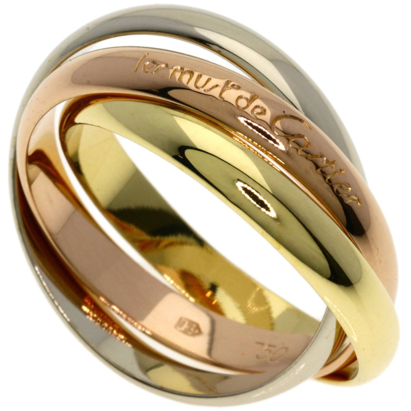 Cartier Pink 18k White 18k Yellow Gold Ring Band (1 of 6)