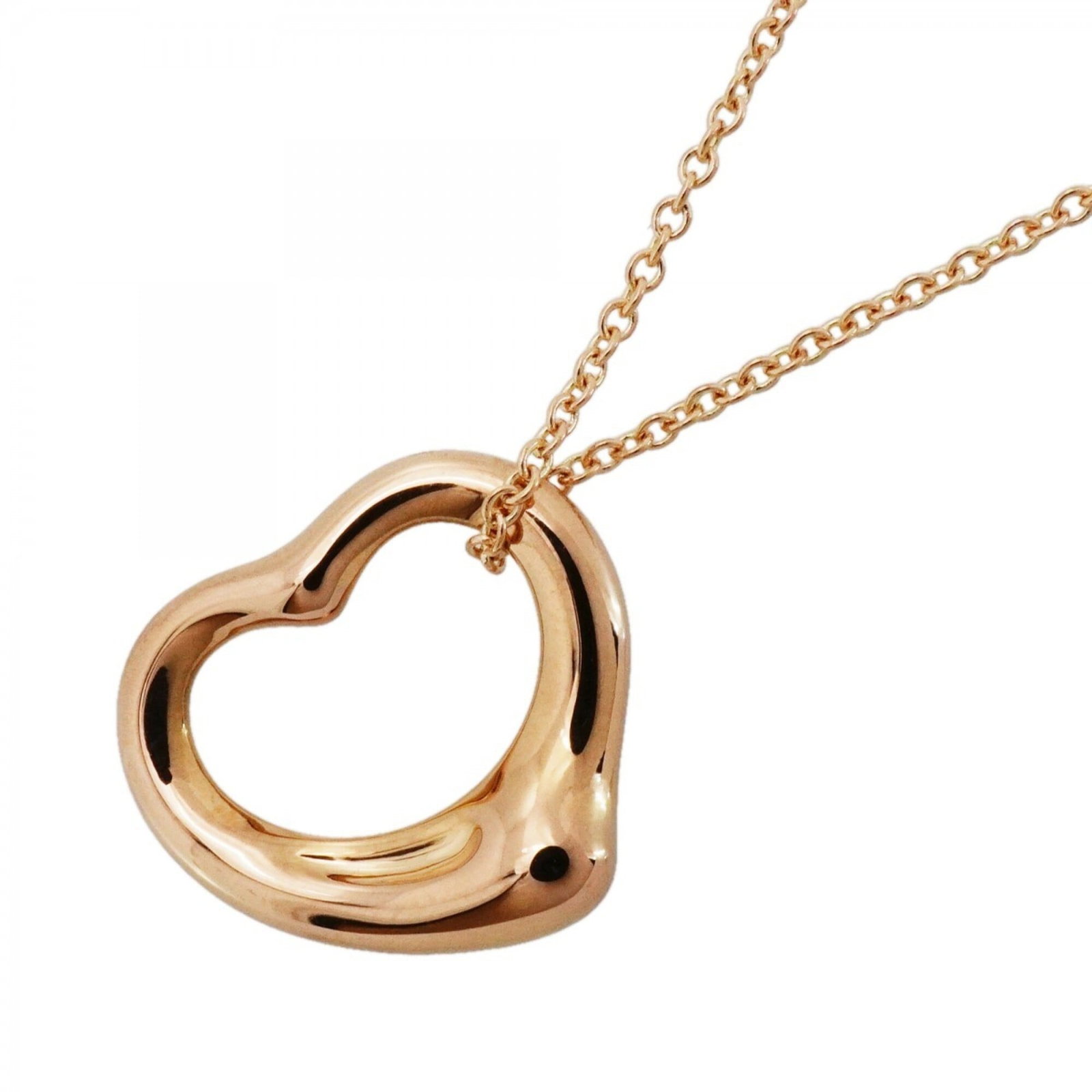 Women's heart necklace pink gold 18k Tiffany: Women's heart necklace pink gold 18k Tiffany Pink gold 18k Tiffany necklace with a delicate heart pendant, available in a 40.5 cm / 15.94'' adjustable neck circumference. The necklace bears traces of 