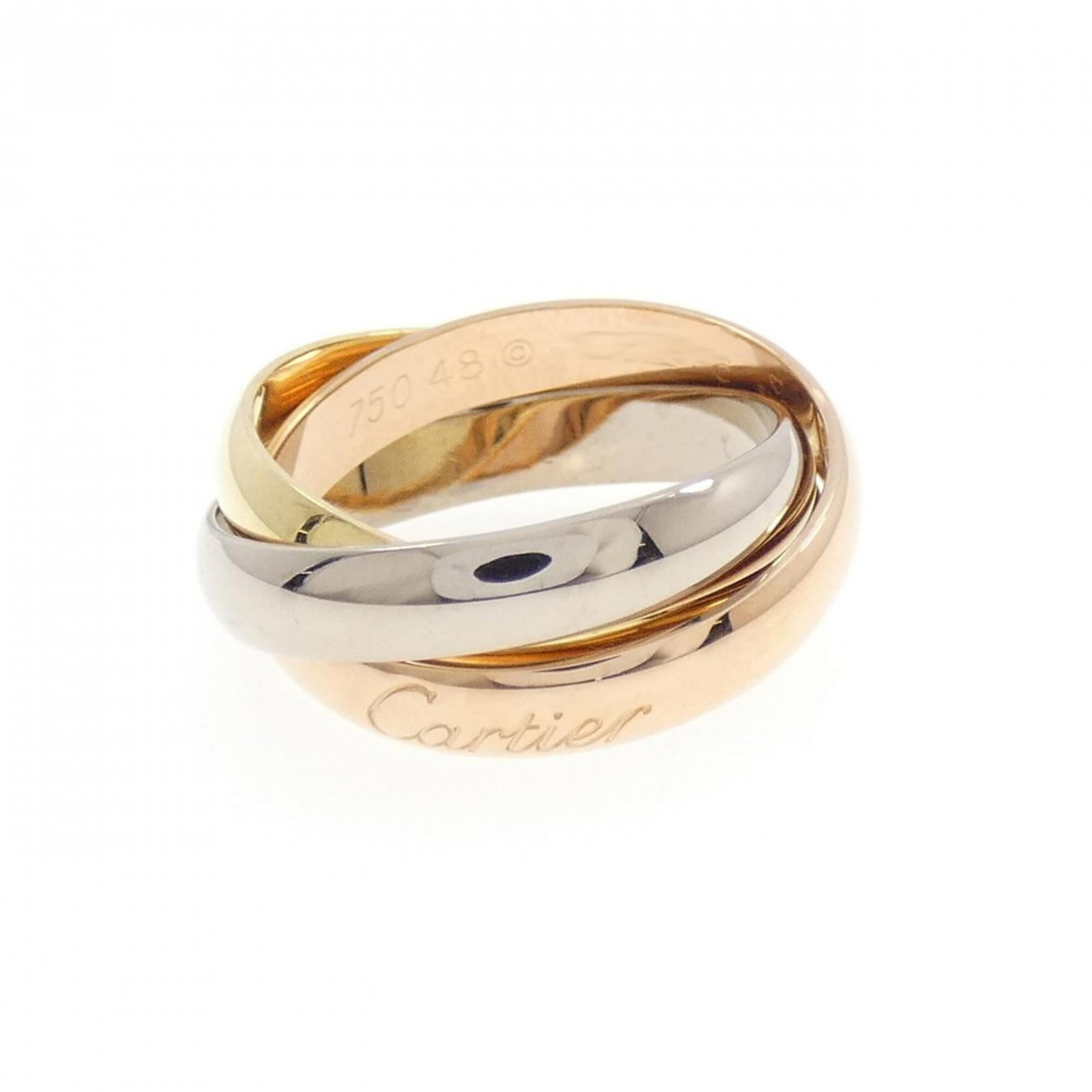 Cartier Pink 18k White 18k Yellow Gold Ring Band: Cartier Pink 18k White 18k Yellow Gold Ring Band Pink Gold, White Gold, and Yellow Gold options available. This Cartier band ring features 18k gold construction in pink, white, and yellow, offering a 