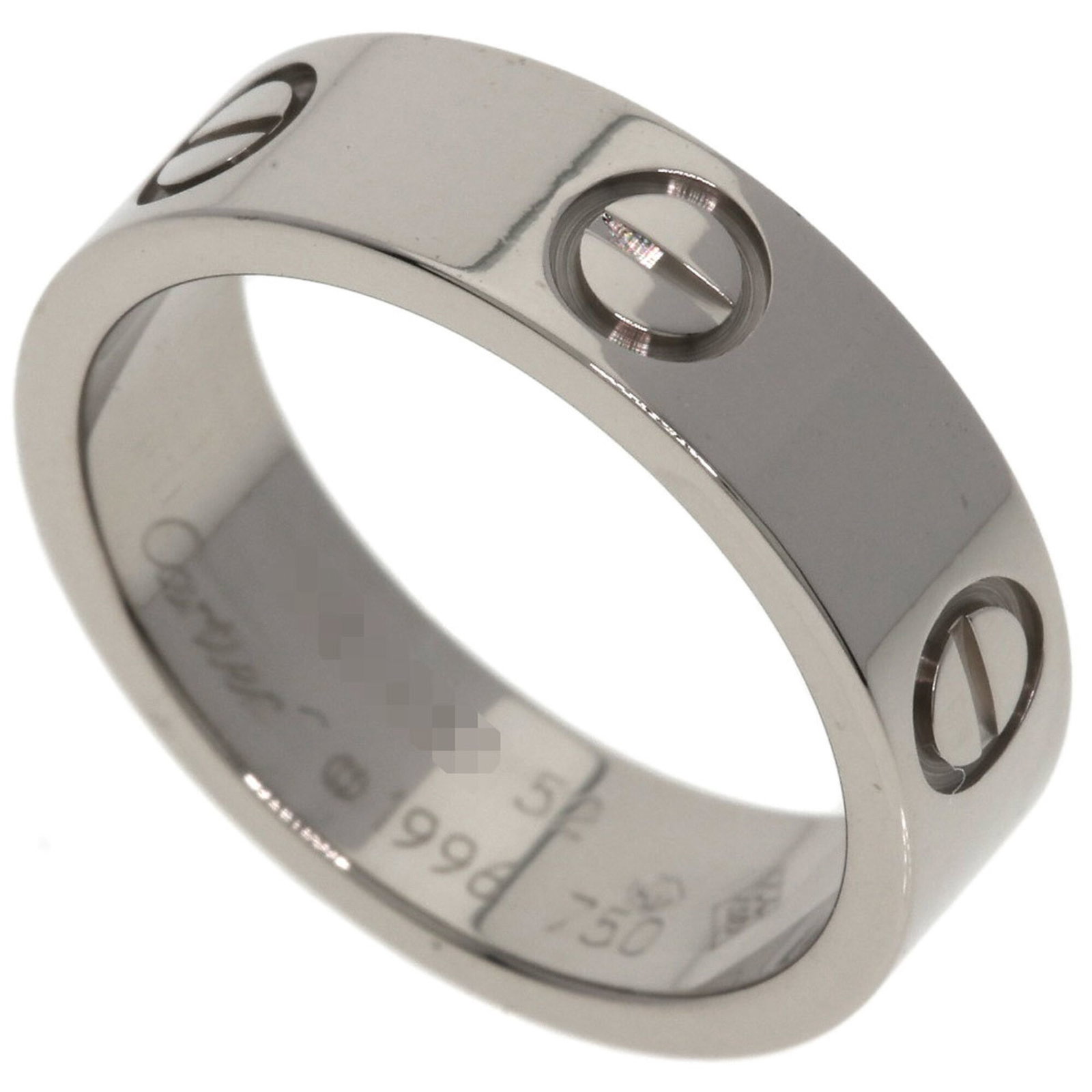 Cartier Band Ring: Cartier Band Ring Cartier Band Ring in excellent condition, featuring 18K white gold and a slender 5.4mm width. A few minor scratches and signs of wear are present, but overall the ring remains in ver